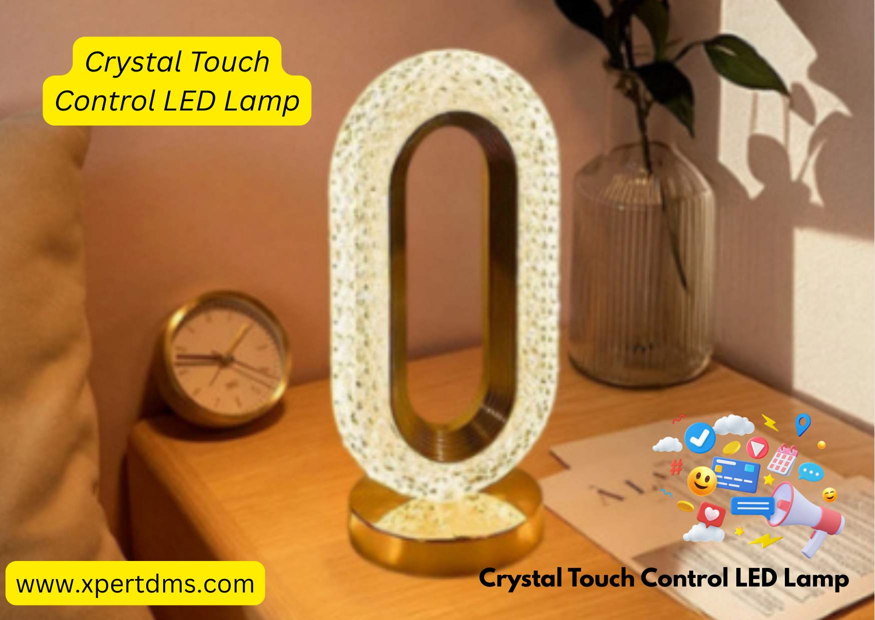 Crystal Touch Control LED Lamp