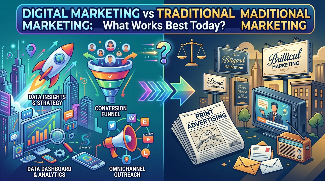 Digital Marketing vs Traditional Marketing What Works Best Today
