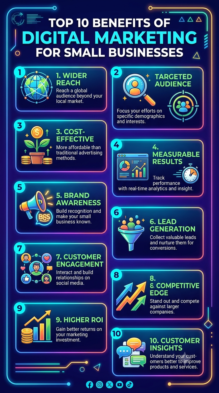 Top 10 Benefits of Digital Marketing for Small Businesses