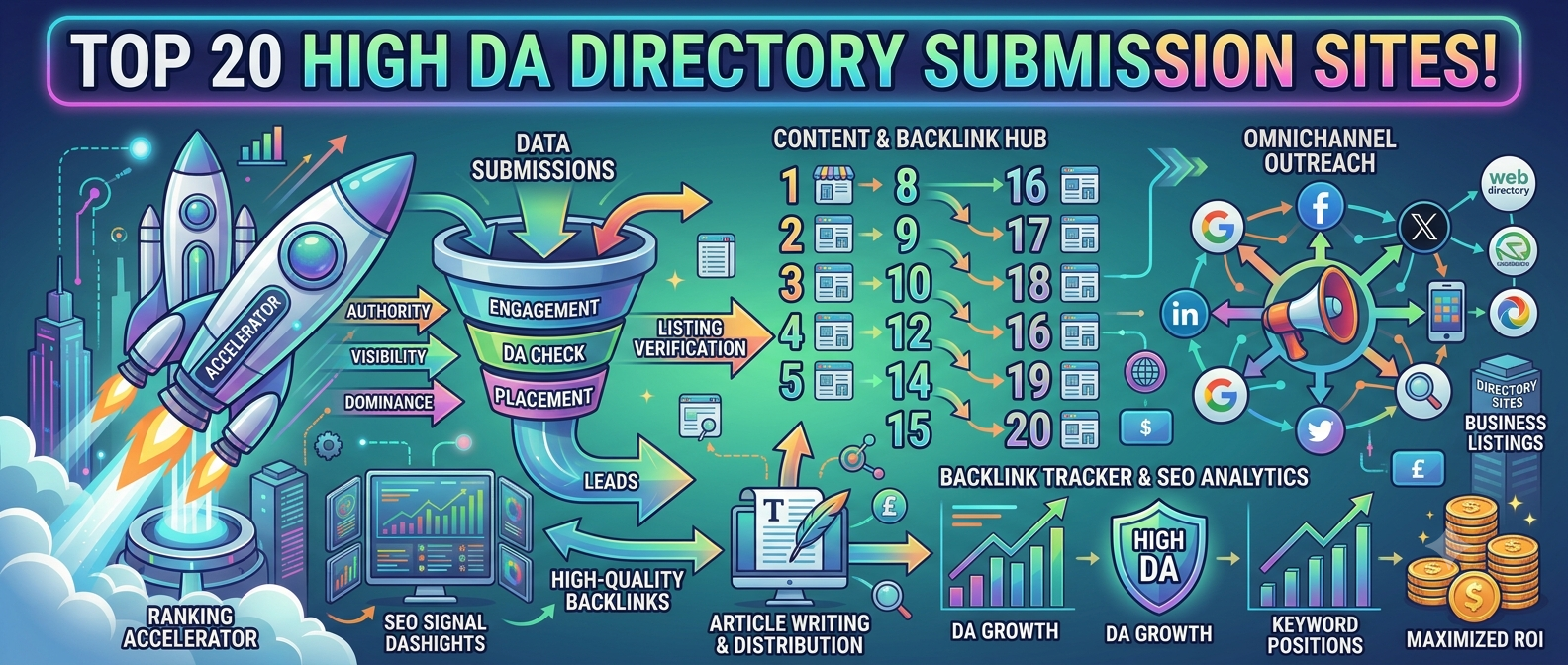 Top 20 High DA Directory Submission Sites